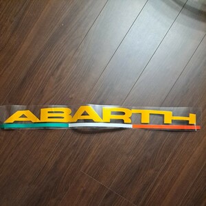 ABARTH　アバルト　カッティングステッカー　イエロー　黄色　ハチマキステッカー　特大