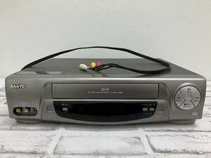 【K】SANYO 三洋電機 サンヨー VHSビデオデッキ 98年製 VZ-H64型 赤.白.黄色AVケーブル付 両側RCAプラグ 動作未確認 部品取り【1696】