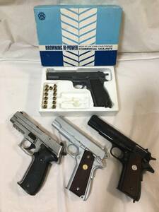 〇V397〇現状品 トイガン モデルガン 4点まとめ SPG記載有 MARUSHIN BROWNING HI-POWER TANAKA SIG SAUER P226 MGC COLT ステンレス/樹脂製