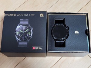 ファーウェイ HUAWEIWATCHGT3 46mm スポーツモデル JPT-B19 ブラックステンレス/ブラックストラップ