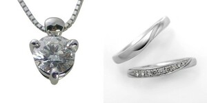 ダイヤモンド ネックレス 婚約 結婚指輪 3セット 安い プラチナ 0.2カラット 鑑定書付 0.225ct Gカラー SI1クラス 3EXカット H&C CGL