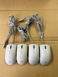 動作品　 NEC USB光学式マウス　MSU 1175 　4個セット　（B）