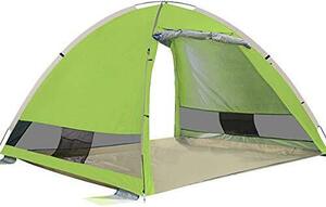 キャンプテント 防風ファミリーテント 通気メッシュ窓 ポータブル防水テント キャンプ ハイキング アウトドアアクティビティ用