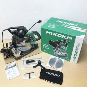 【未使用品】HiKOKI/ハイコーキ 卓上丸のこ スーパーチップソー付 190mm 両傾斜45 レーザーマーカー搭載 LEDライト付 C7FCH