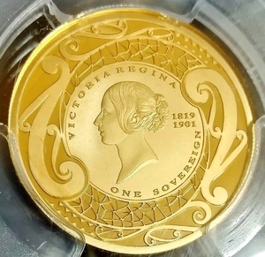 世界5枚 2019年 ニュージーランド ビクトリア女王 誕生200周年 ソブリン 2ドル プルーフ金貨 PCGS PR70 DCAM イギリス ヴィクトリア