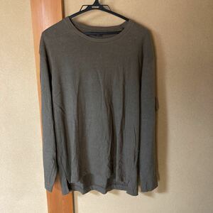 ポールスミスコレクション 麻・綿 ロングTシャツ サイズL モスグリーン 日本製 ビッグサイズ