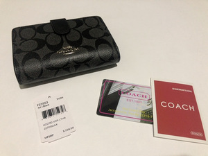 ［1円スタート］COACH コーチ　財布　新品未使用 F23553 カラー ブラック　