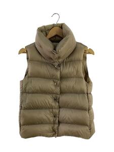 MONCLER◆SOURCES GILET/ダウンベスト/0/ナイロン/ベージュ/142-093-48329-44/無地