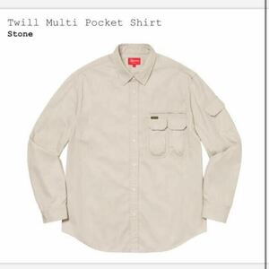 20AW Supreme Twill Multi Pocket Shirt M