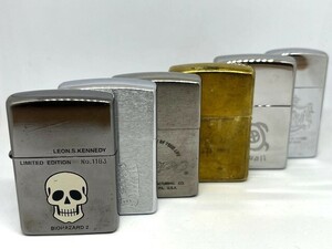 ZIPPO ジッポー ライター 6点おまとめ バイオハザード2 リミテッド シリアル入り/アメリカ イーグル刻印/キングダムオブハワイ/ゴールド 他