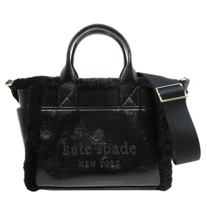 ケイトスペード トートバッグ kate spade ジェット スモール 2WAY 斜め掛け パテント ファー KE516 001 アウトレット レディース 