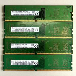 BIOS確認済 SK hynix 1R×16 PC4-2400T 4GB×4枚 16GB メモリセット　