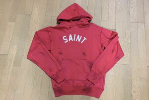 Saint Mxxxxxx 初期モデル SM11 HOODIE RED Lサイズ　パーカー スウェットパーカー フーディ プルオーバーパーカー 