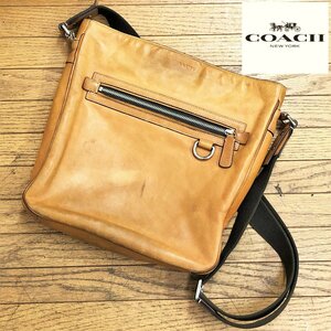 coach/ショルダーバッグ/レザー/ブラウン系/ユニセックス/70601/シンプルなデザイン/斜め掛け/コーチ/肩掛けカバン