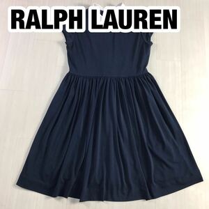 RALPH LAUREN ラルフローレン ワンピース フレアスカート ユースサイズ XL(16） ネイビー