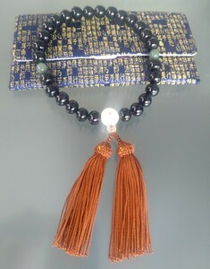 数珠　じゅず　数珠袋付　男性用　本体約２８グラム　仏具　国産　念珠　匿名配送　同梱可能