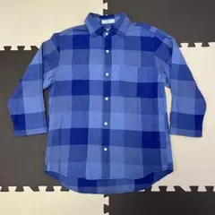 バーンズアウトフィッターズ  チェックシャツ　七分袖　Mサイズ　日本製