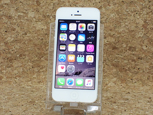 【中古】SoftBank iPhone5 16GB ホワイト&シルバー MD298J/A 制限〇 一括購入 本体(NFB80-54)