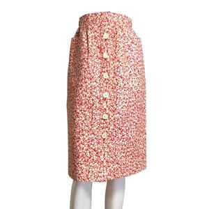 美品/クリスチャンディオール プレタポルテ Christian Dior ラップスカート 小さい XS S 相当 赤 綿100 コットン レディース 春夏 ボトムス