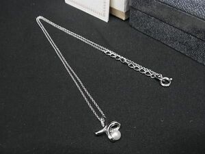 1円 ■美品■ TASAKI タサキ 田崎 本真珠 アコヤ真珠 パール 約4mm ネックレス アクセサリー レディース シルバー系 BK0308