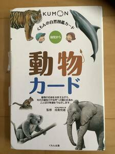 美品 くもん 自然図鑑カード「 動物カード 」送料185円〜