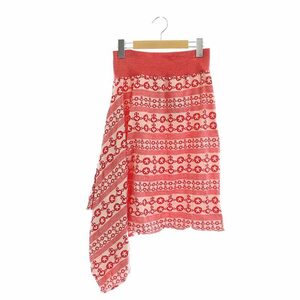 ヴィヴィアンウエストウッドレッドレーベル Vivienne Westwood RED LABEL スカート ひざ丈 2 M 赤 レッド /SY ■OS レディース