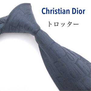 Christian Dior ディオール ネクタイ 高級 トロッター ロゴ 紺
