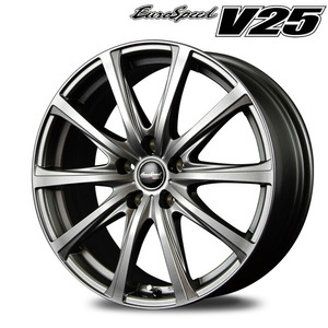 MID ユーロスピード V25 (メタリックグレー) アルミホイール1本 18×7.5J 5H PCD114.3 +38