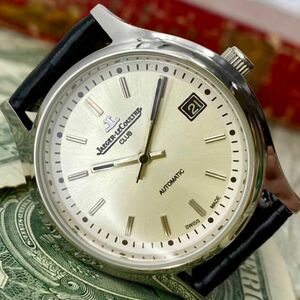 【美品】★送料無料★ ジャガールクルト JAEGER LECOULTRE メンズ腕時計 シルバー 自動巻き　ヴィンテージ アンティーク