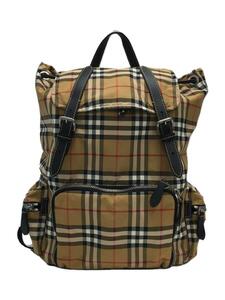 BURBERRY◆Vintage Check Backpack/リュック/ナイロン/BEG/チェック/8005141