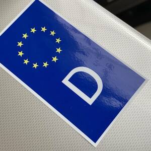 u_M■ドイツD ユーロステッカー Mサイズ 1枚■欧州 国旗 耐水シール ヨーロッパ ビークルID 国識別記号 ユーロプレート カスタム 即買 EU