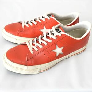 希少！別注CONVERSE コンバースTAKEO KIKUCHI☆ワンスターレザースニーカー27cmオレンジ本革one starメンズ日本製ヴィンテージタケオキクチ