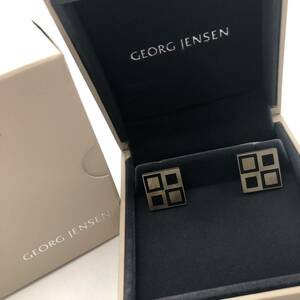 GEORG JENSEN ジョージジェンセン カフス シルバー925 ブラック ヴィンテージ ファッション アクセサリー P1400