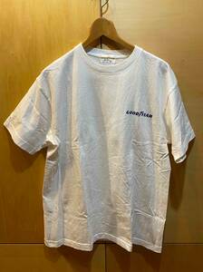 古着 GOODYEAR グッドイヤー 半袖 Tシャツ クルーネック 白 両面プリント