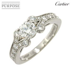 カルティエ Cartier バレリーナ ダイヤ 0.54ct H/VVS2/3EX #49 リング Pt プラチナ 指輪 Ballerine Ring【鑑定書・証明書付き】 90222854