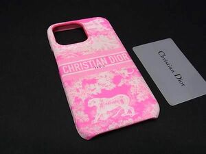 ■美品■ ChristianDior クリスチャンディオール iPhone13 Pro 対応 アイフォンケース レディース ピンク系 BE9030