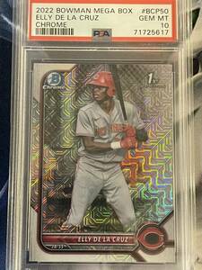 2022 Topps Bowman Elly De La Cruz 1st PSA 10 Mojo Refractor