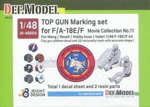 ＤＥＦ．ＭＯＤＥＬ JD48004 1/48 F/A-18E/F スーパーホーネット デカールセット ムービーコレクションNo.11「トップガン」2022