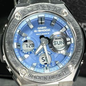 CASIO G-SHOCK カシオ ジーショック G-STEEL Gスチール GST-W110D-2AJF ソーラー電波 腕時計 カレンダー アナログ デジタル メンズ ブルー