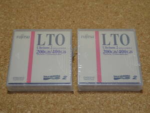富士通　LTO　Ultrium2　データカートリッジ　200GB/400GB　2個　未使用