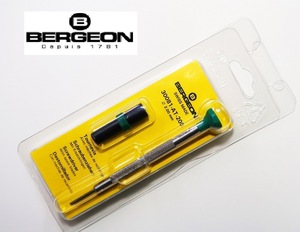 【売れてます】 【スイスの老舗】ドライバー不動の1番人気！　BERGEON ベルジョン ステンレスドライバー + 替先2本付 30081AT2.0