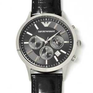 エンポリオアルマーニ EA 腕時計 メンズ EMPORIO ARMANI クロノグラフ 革ベルト レザー クオーツ AR2447 ビジネス 新品 箱なし