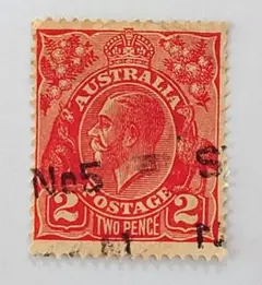 外国切手　アンティーク　オーストラリア　2ペニー　1種