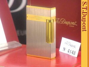 【 激レア　未使用品 】S.T.Dupont サイメ＆イエローゴールド コンビ ライン2 ガスライター◆葉巻 煙草! エス・テー・デュポン喫煙具グッズ