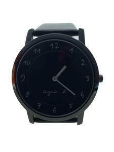 agnes b.◆クォーツ腕時計/アナログ/レザー/VJ20-KDE0