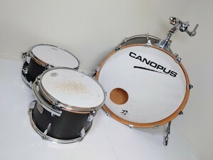 ジャンク品 CANOPUS ドラム 刃 JAPAN YAIBA バスドラム タム 3点セット カノウプス 