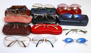 メガネ サングラス ケース付き NEOSTYLE LACEL JIN Rudolph Valentino LEQUIPE Louis Century GUMMETAL 130RODENSTOCK RICHARD WD YSL 他