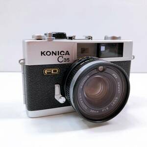 149【中古】KONICA C35 ボディ / レンズ HEXANON 38mm F1.8 コニカ コンパクトフィルムカメラ マニュアルフォーカス 動作未確認 現状品