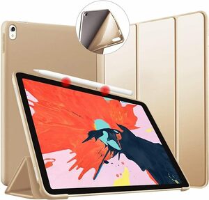 VAGHVEO iPad Pro 11 2018ケース（第一代 2018年秋発売） Apple Pencil 収納 ペンの充電に対応 PUレザーカバー ローズゴールド