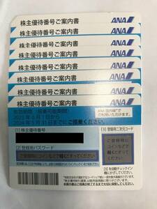  ★全日空(ANA)株主優待券8枚セット　2024年5月31日　特定記録郵送料込み★